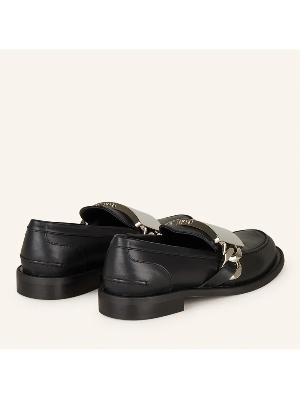 JW Anderson Logo-Engraved Leather Loafers in Black, Size 41 NEW in Box + DustBag